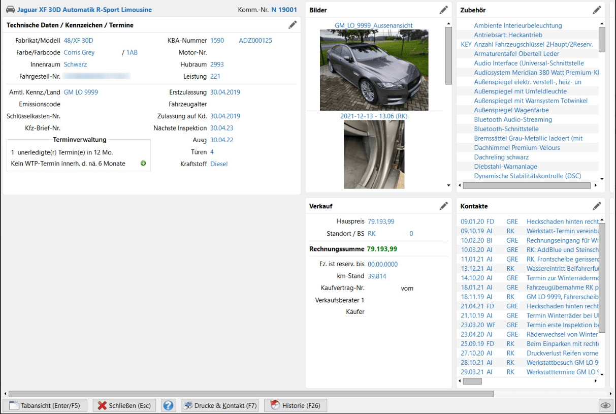 Pr. 132: Händlerfahrzeugbestand pflegen