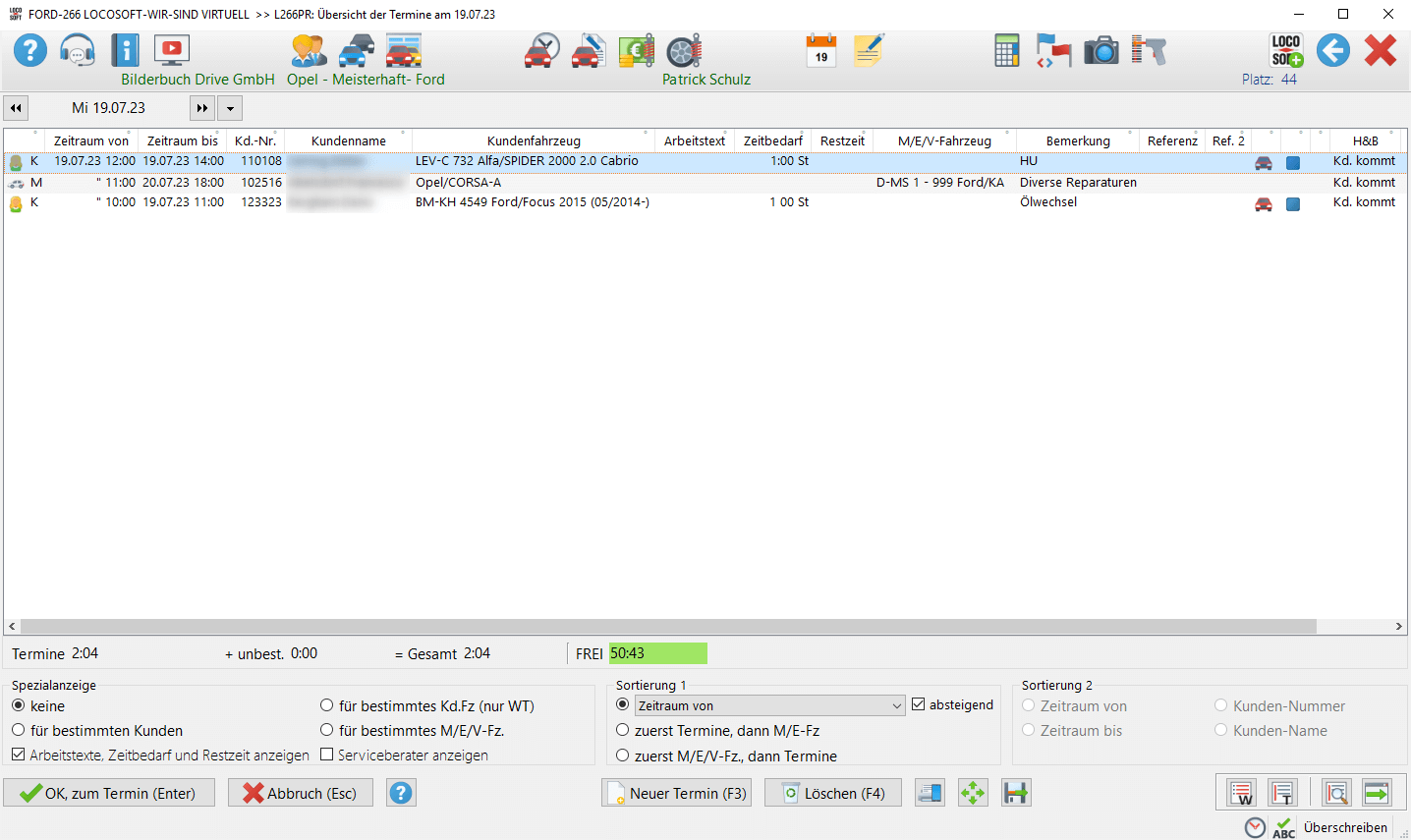 Pr. 211: Alles im Blick mit der Tages- und Kundentermine Übersicht